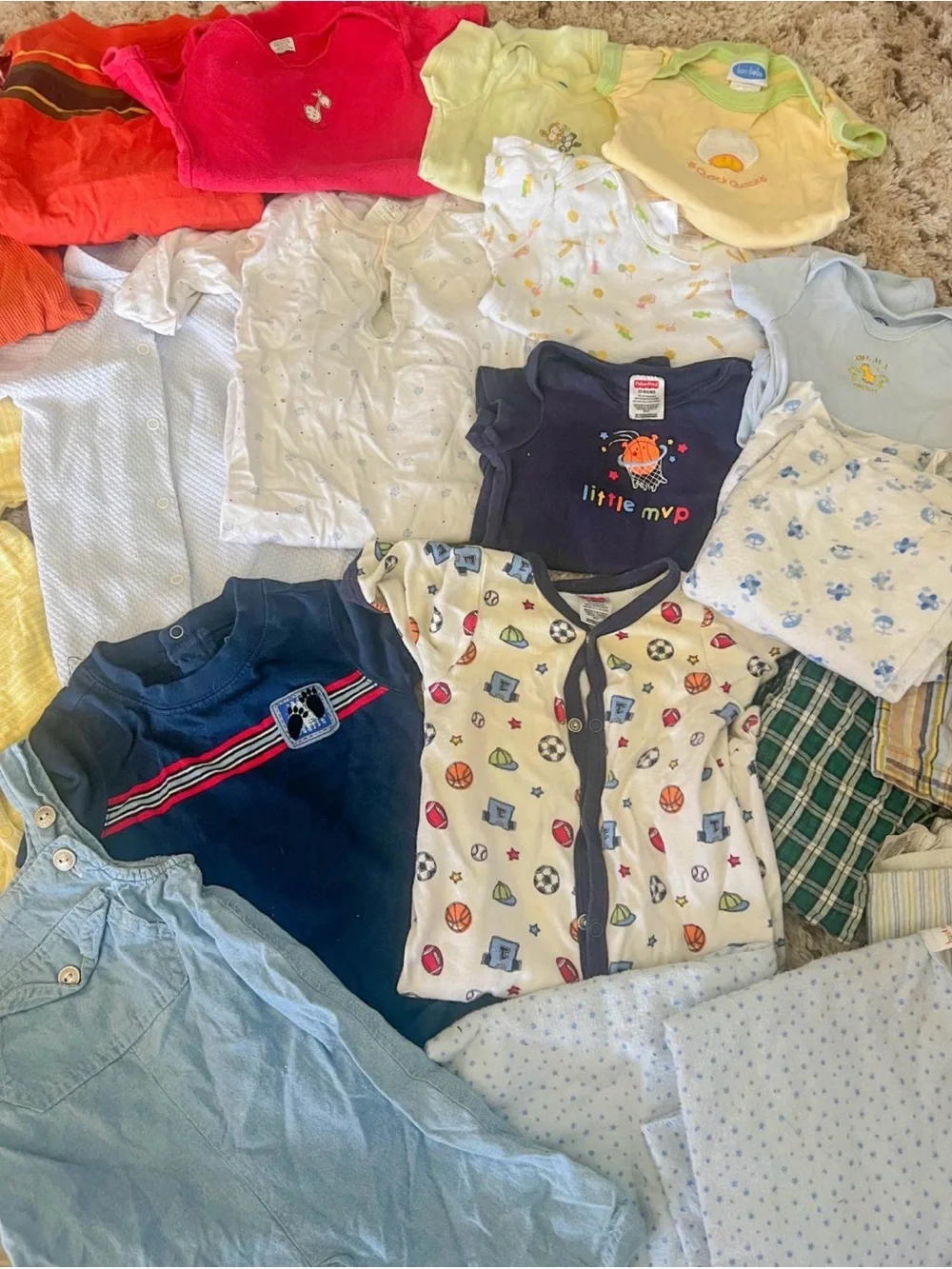 Vintage Y2K Baby Boy Clothes Lot 3-12M Carter’s Fisher Price Cherokee 90s 2000s